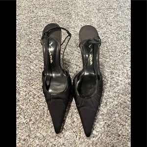 Black Open High Heels